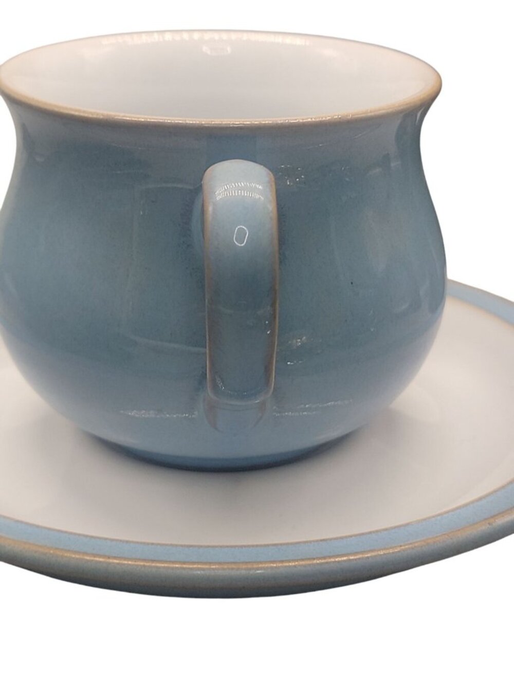 Denby Colonial Blue Teacup & Saucer Stoneware 1990s Discontinued Vintage England - Picture 10 of 15
